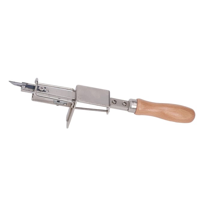 Outil de tuftage manuel Manche en bois Métal robuste Opération rapide et flexible Outil de tuftage de tapis pour la maison gray