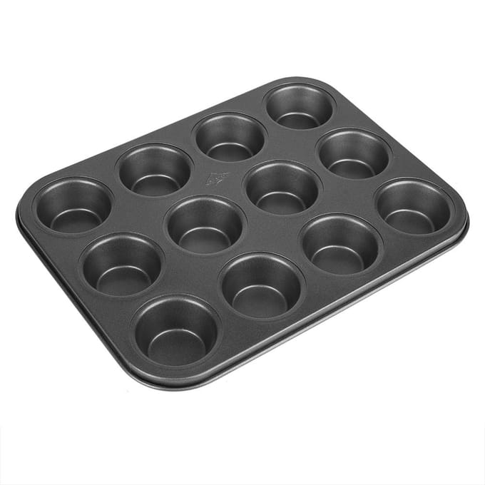Professionele 12-vaks Muffin Yorkshire Pudding Cupcake Bakvorm Bakgerei Anti-aanbak L gray