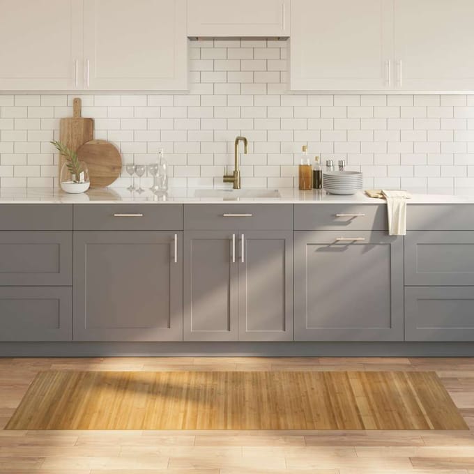 vidaXL - Vloerkleed - rechthoekig - 70x200 - cm - bamboe - naturel