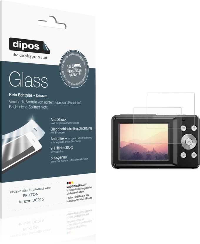 dipos – 2x Matte Pantserfolie geschikt voor PRIXTON Horizon DC915 | 9H Screenprotector