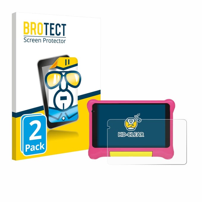 BROTECT - Screenprotector voor Happybe Kids Tablet 7" - Folie Beschermfolie transparant 2 Stuks