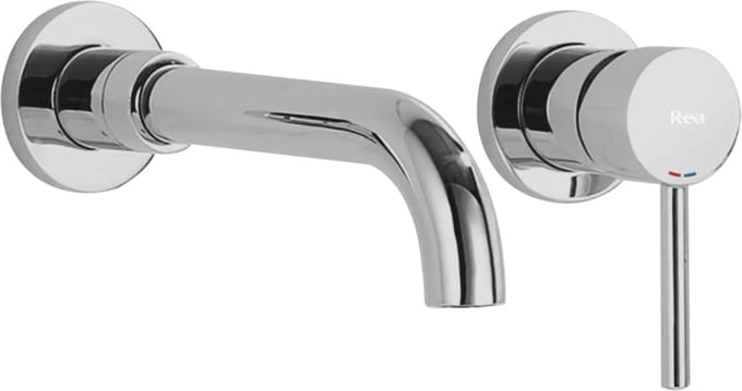 Rea Lungo Long Chrom + Box - Inbouw Wastafelkraan - Chroom