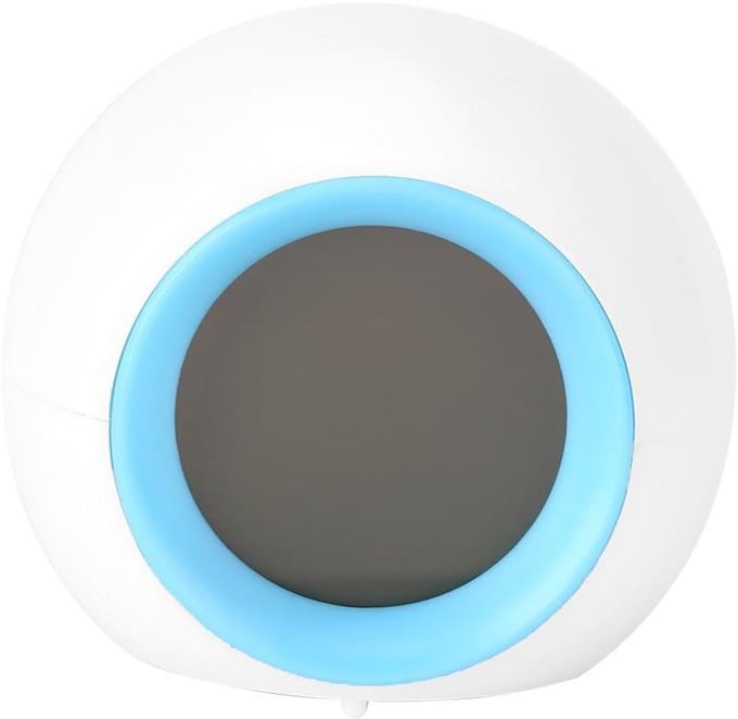 LED Wekker - Digitale Klok - Rustig Ontwaken - Zeven Kleuren Licht - Temperatuur Weergave - Blauw Wit