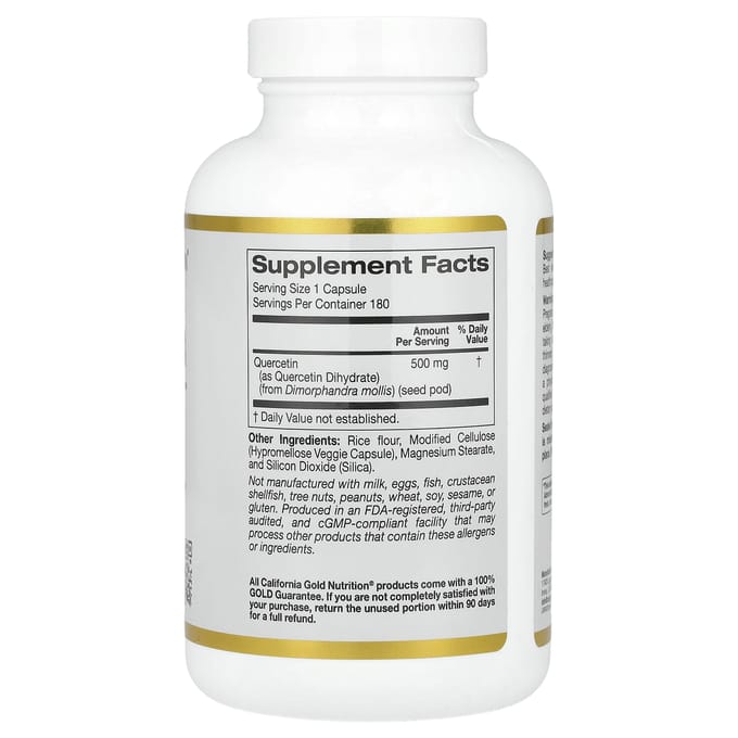 Quercetine, 500 mg, 180 plantaardige capsules