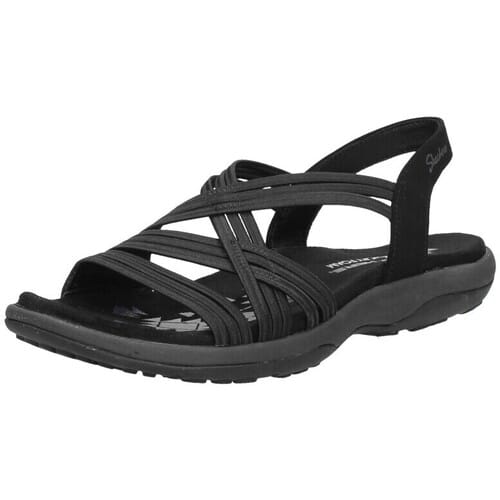 Skechers Reggae Slim - Simply Stretch Dames Sandalen - Black - Maat 37