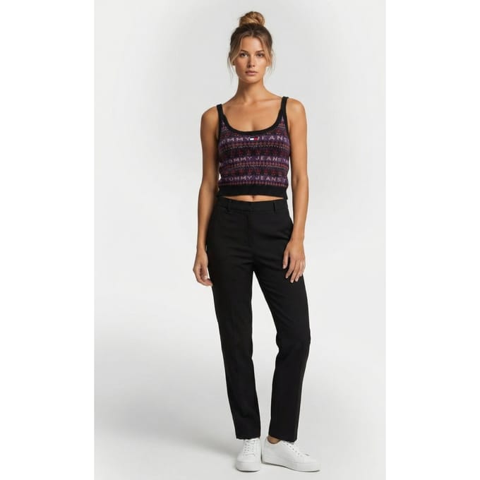 Slim fit top met wol, model 'FAIRISLE'