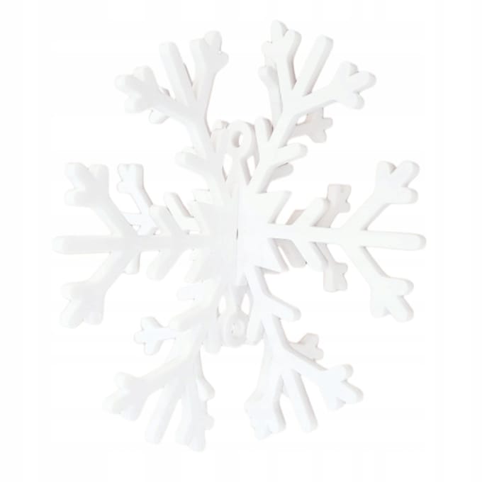 SMX Design - Kerstbal - 3D Sneeuwvlok - Wit - Minimalistisch