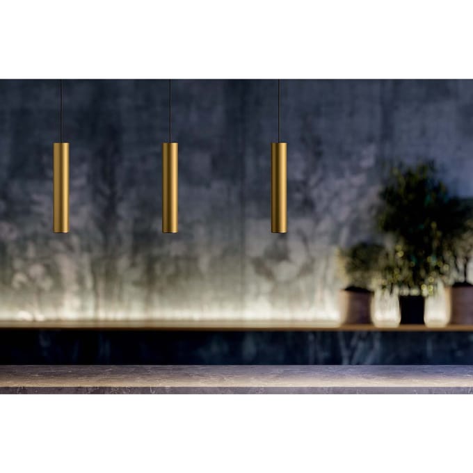 Tube pendant lamp iron 60x6x120 gold