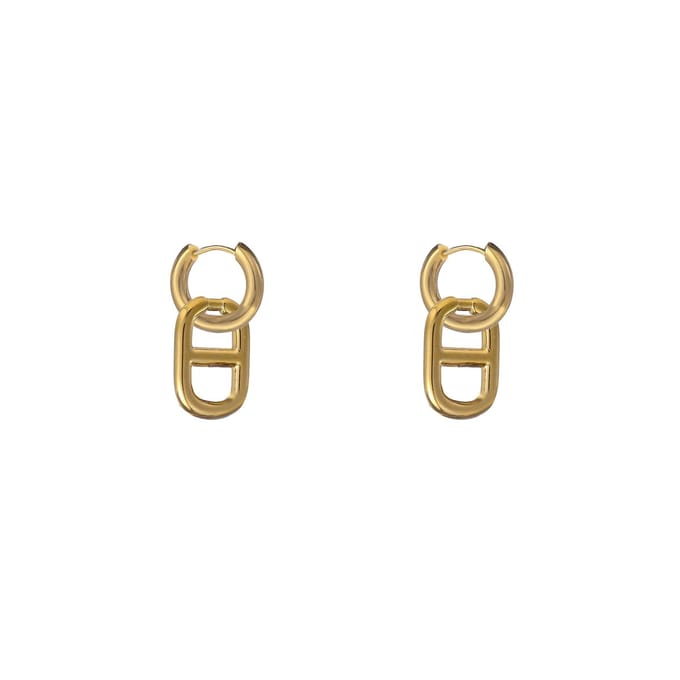 Go Dutch Label Oorhangers Link Hoop Goud