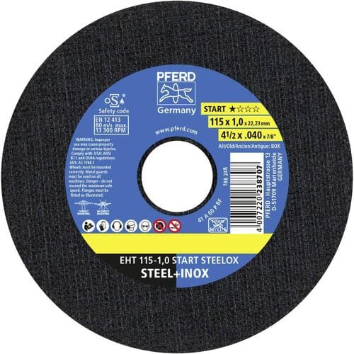 PFERD TOOLS EHT 115-1,0 START (10) 69121067 Doorslijpschijfset 115 mm 10 stuk(s) RVS, Staal