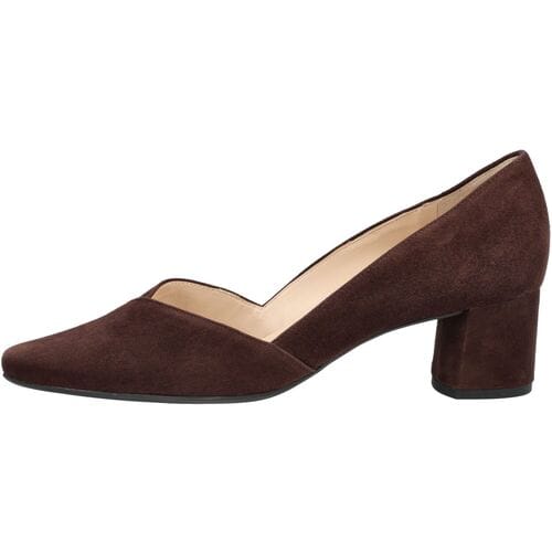 Pumps van leer met blokhak