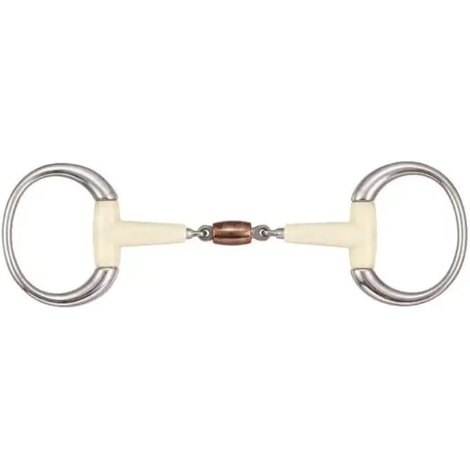 Dubbelgebroken olijfbit + koperen roller Soyo Happy mouth "contour"