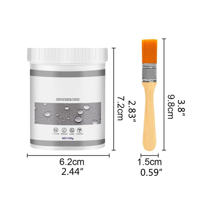 Mastic d'étanchéité en caoutchouc liquide pour réparation de fuites multi-surfaces, revêtement intérieur et extérieur gray