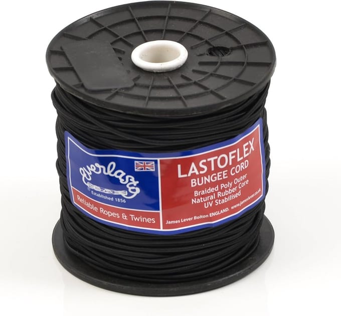 Bungee Koord 2mm Zwart 100M Haspel - UV-bestendig en Duurzaam