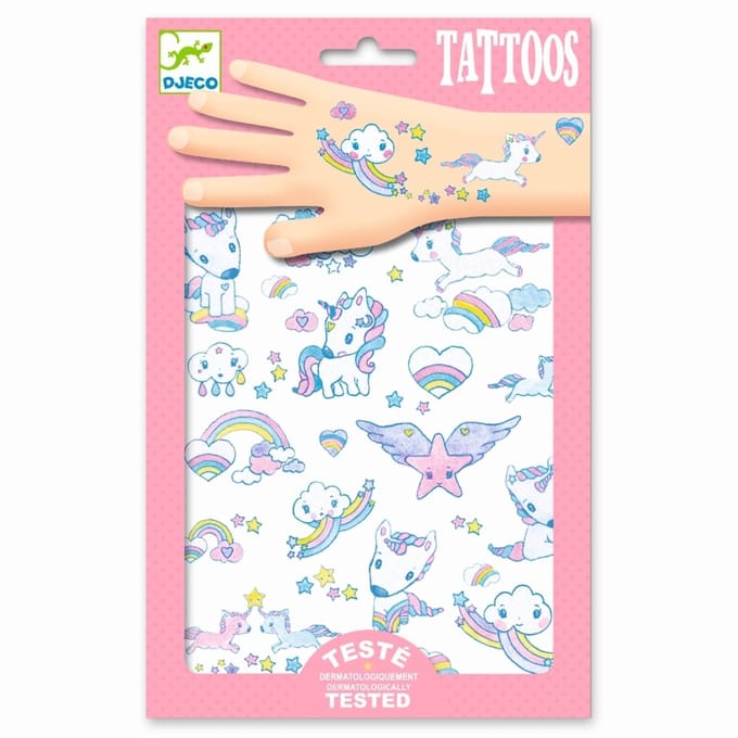 Djeco Plak Tattoos |  Eenhoorn | Voor Kinderen