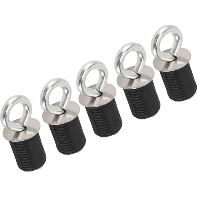 5 Stuks Sjorankers 25 mm 1 Inch Roestvrij Staal Robuuste ATV Laadbakankers Vervanging voor Polaris white