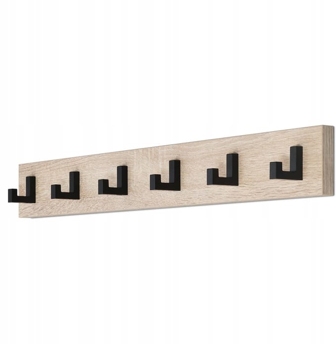 Wandkapstok Loft met 6 Haken - Dressoir Eiken Sonoma