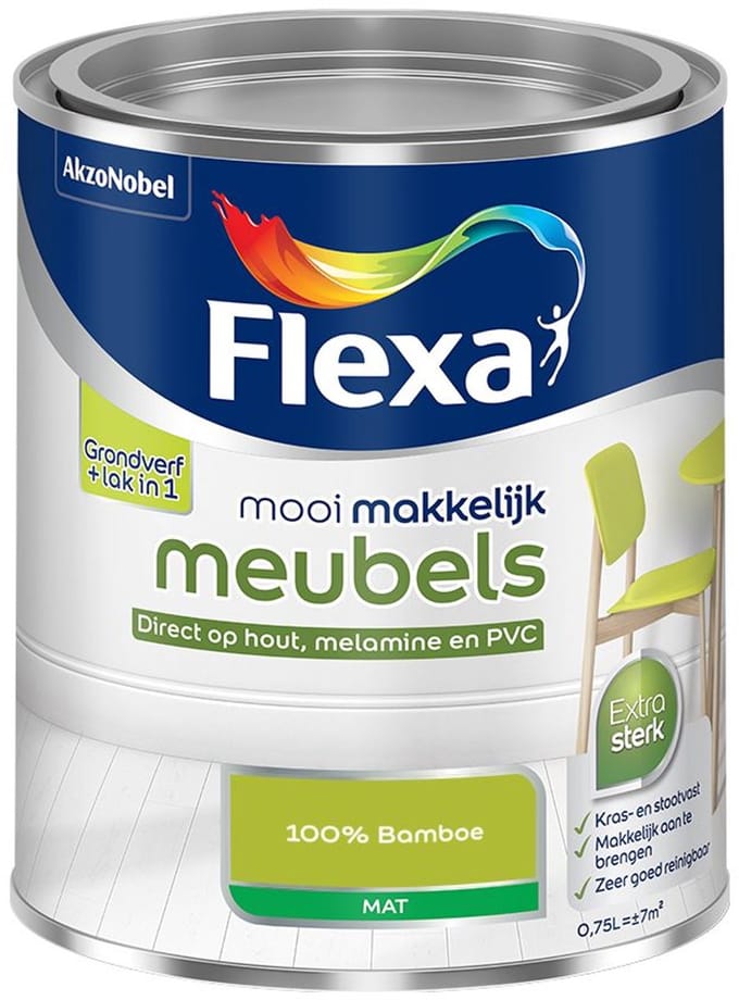 Flexa - Mooi Makkelijk Meubels Mat - 100% Bamboe - Mengverf - 750 Ml