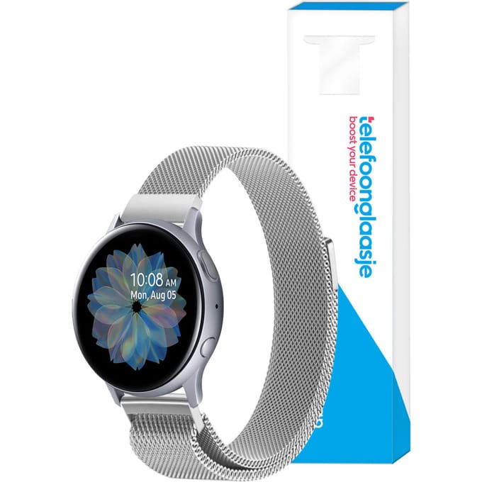 Milanees smartwatch bandje ? Zilver 20mm - Universeel