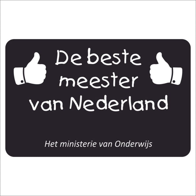 Meester Cadeau - Geschenk - Beste Meester - Pasje - 6 Stuks