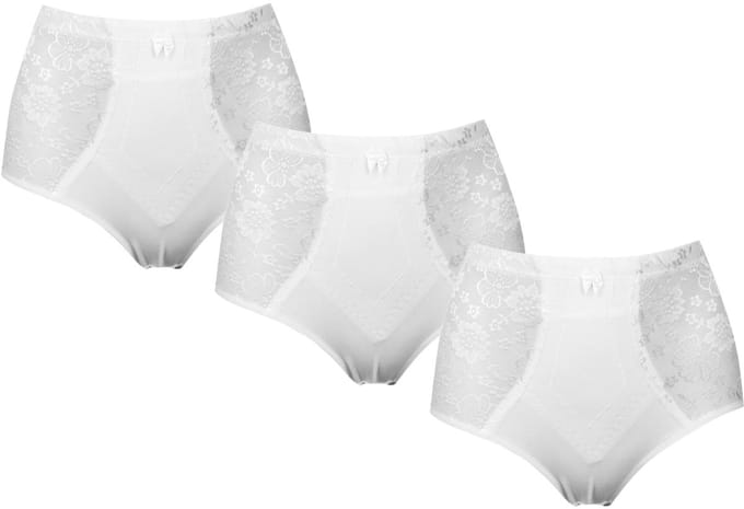 JC 3-Pack Licht corrigerende dames slips H201 Wit - maat M