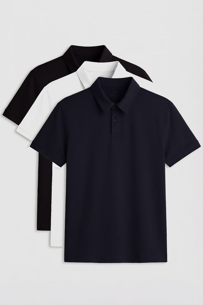 Heren Katoen-Elastaan Polo T-shirt