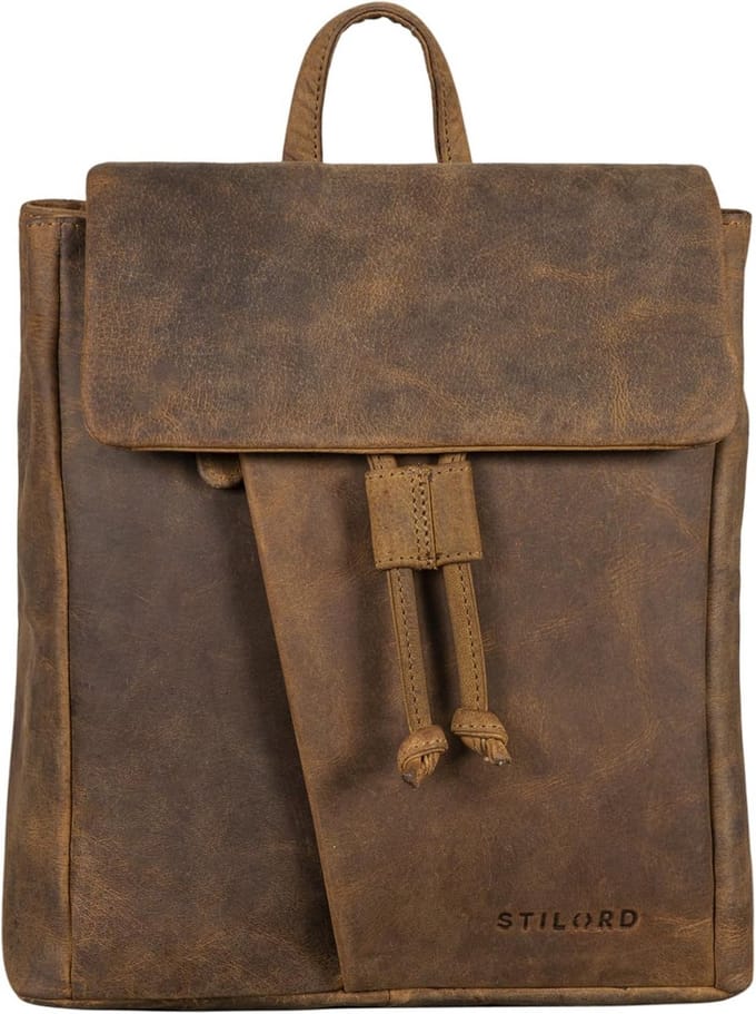 Kleine Leren Rugzak Dames Vintage City Daypack voor iPad