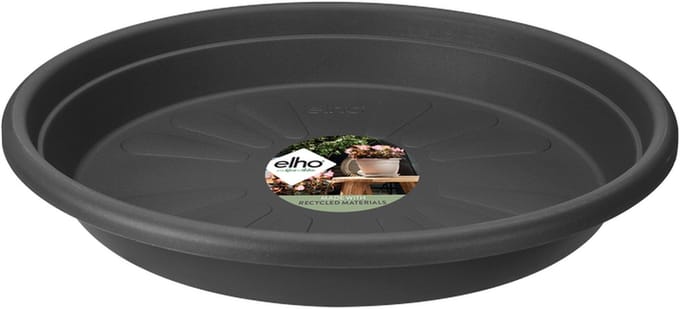 Elho Universele Schotel Rond 35 - Schotel voor Binnen & Buiten Accessoires - Ø 35.0 x H 5.2 cm - Antraciet