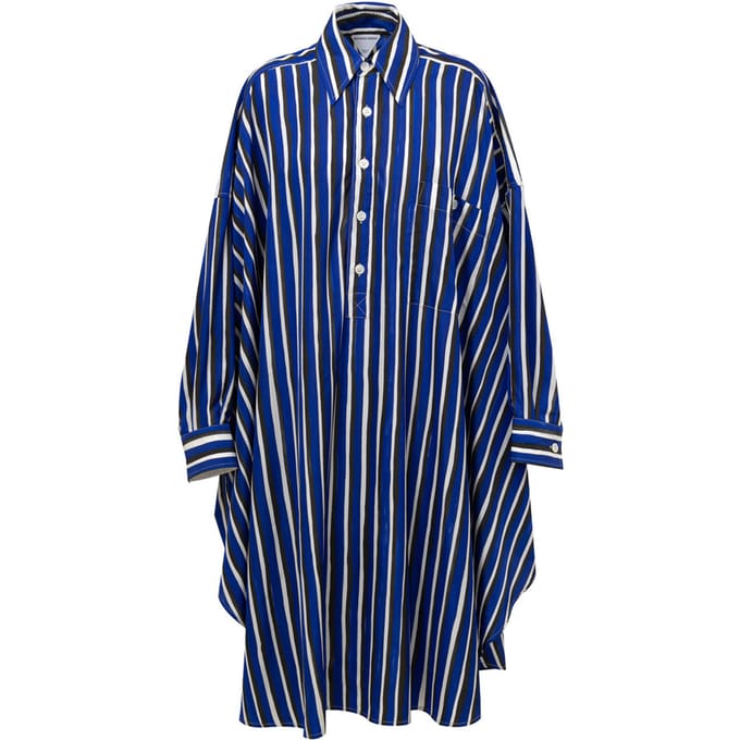 Kaftano Shirt Jurk in Righe Bottega Veneta