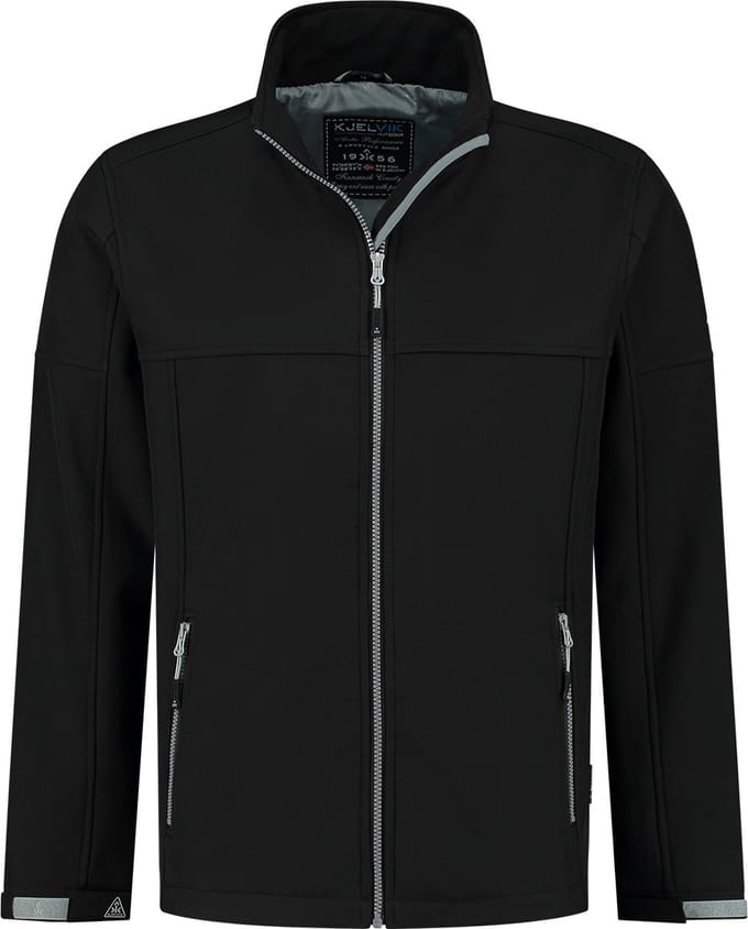Kjelvik Softshell jas Odense Zwart