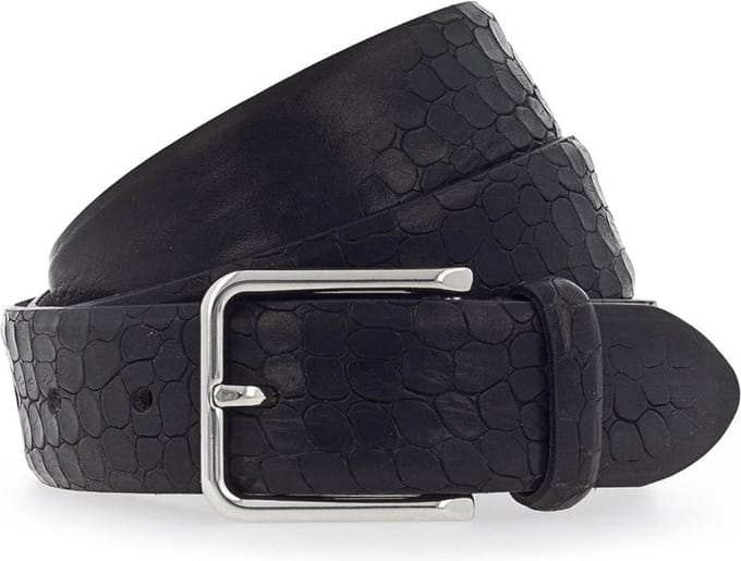 b.belt Riem Karl Ledergürtel W105 Black Zwart