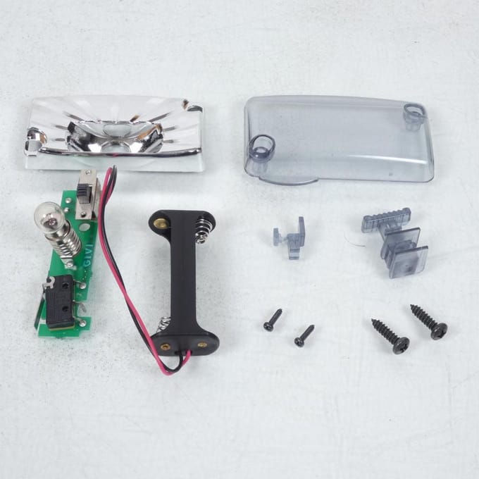 Eclairage de courtoisie à piles E106 pour top case GIVI V46 MONOKEY pour moto