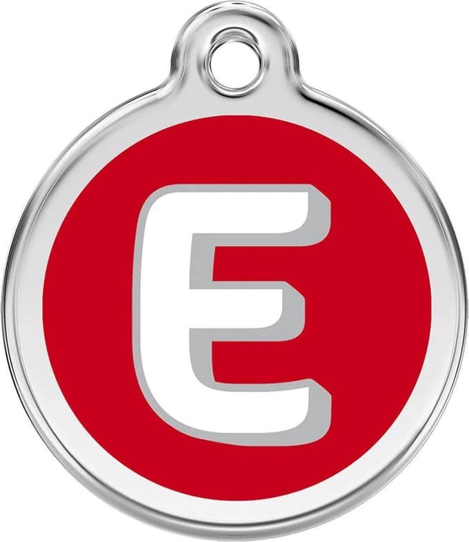 Red Dingo Hondenpenning 20 mm letter E