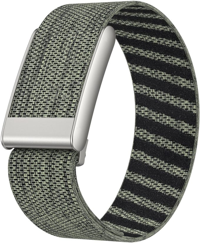 Strap-it Elastisch nylon bandje - geschikt voor de Whoop 5.0 (grijs-groen)