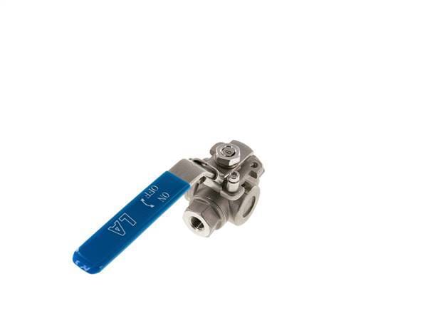 G 1/4 inch 3-Weg T-boring RVS Kogelkraan - BL3SH-AMT-014