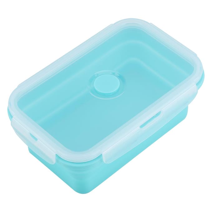 Draagbare Siliconen Lunchbox Opvouwbare Magnetronbestendige Lunchbox Voedselcontainer Groen 1200ml white