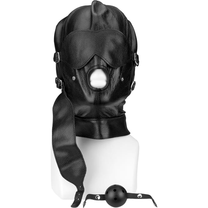 Rimba - Leren Masker Met afneembare gag En oogdelen