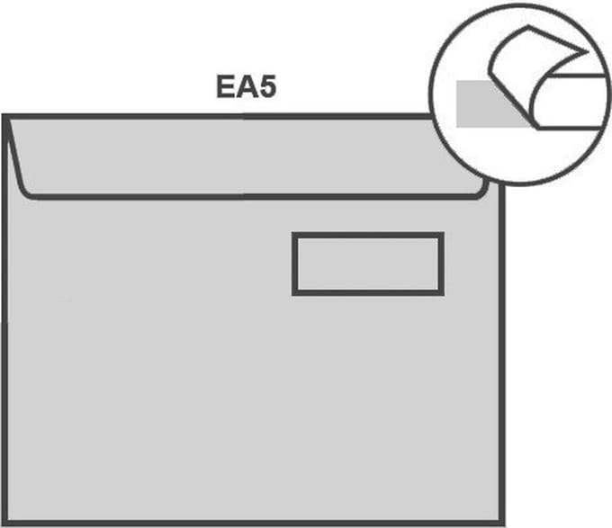 Specipack Witte envelop EA5 156 x 220 mm venster rechts doos 500 stuks