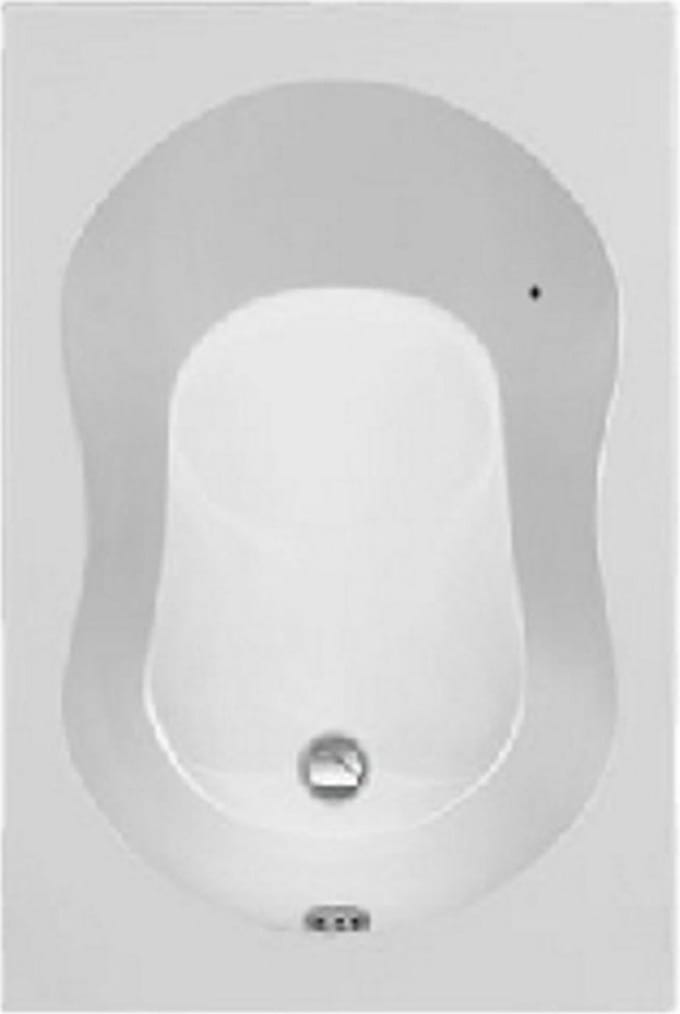 Zitbad Plieger Compact Acryl 120x80x41 cm met Poten Wit