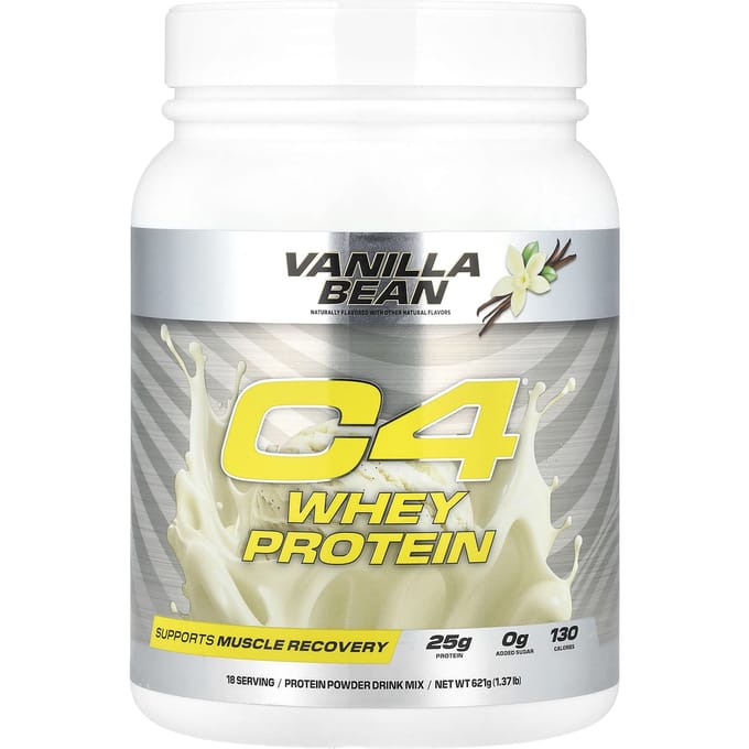 C4 / Cellucor, C4® Wei Eiwit, Vanilleboon, 624G (1.37 pond)