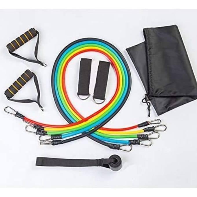 Weerstandsbanden - ELASTIBAND - 11 stuks - Rubberen koord - Fitness - Beginner