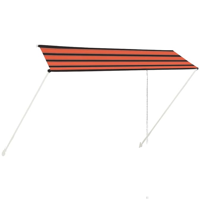 vidaXL - Luifel - uittrekbaar - 350x150 - cm - oranje - en - bruin