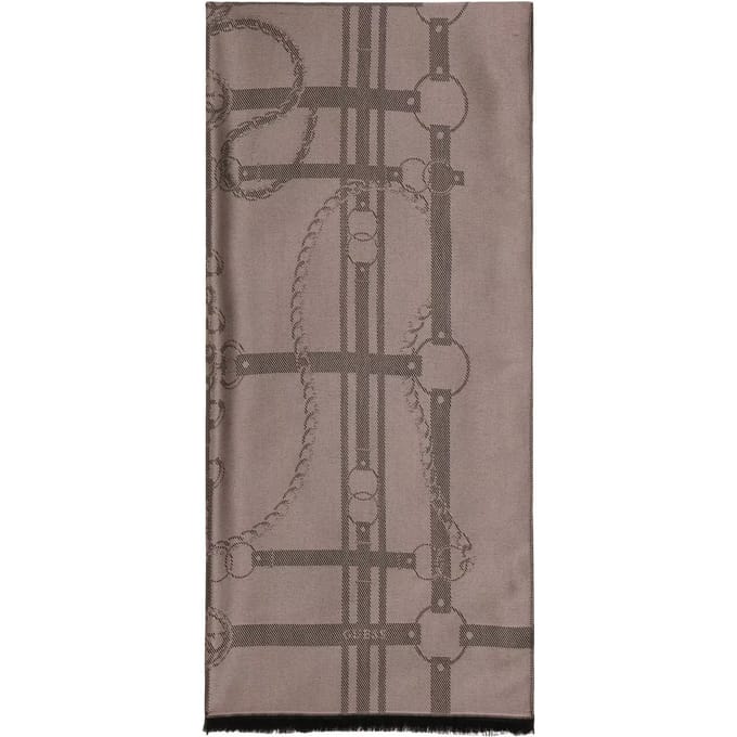 Dames jacquard sjaal met kettingpatroon Guess