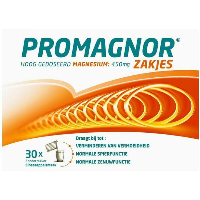 Promagnor: Hoog Gedoseerd Magnesium 450mg (30 zakjes)