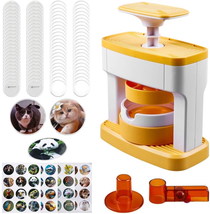 Dailygoods- Buttonmachine 55 mm - Badge Maker - Knopmaker - DIY Button Press Machine - Draagbaar - Hoge transparantie