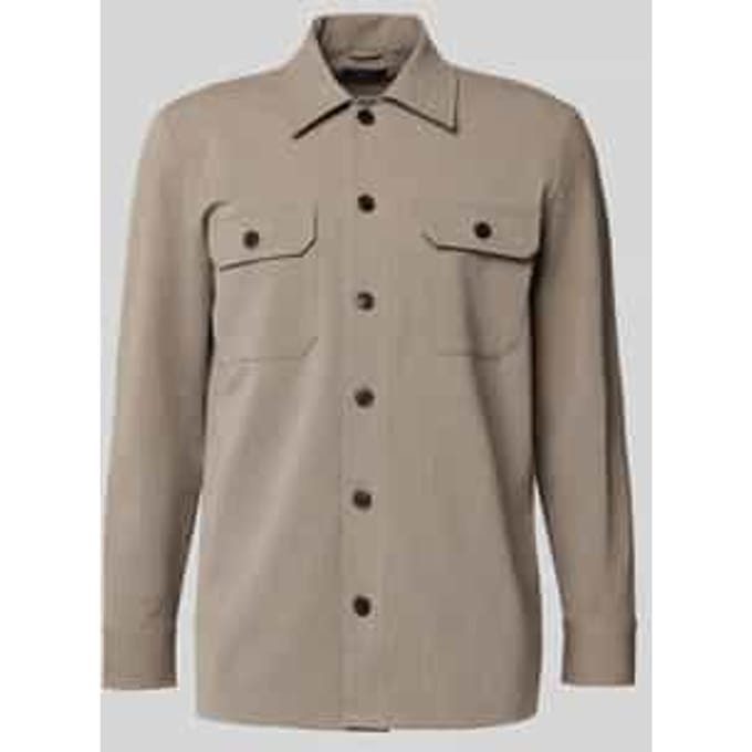 Regular fit overhemdjack met kentkraag, model 'Damo'