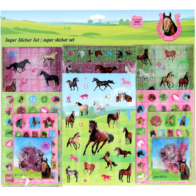 Paarden  sticker set - 500 stuks