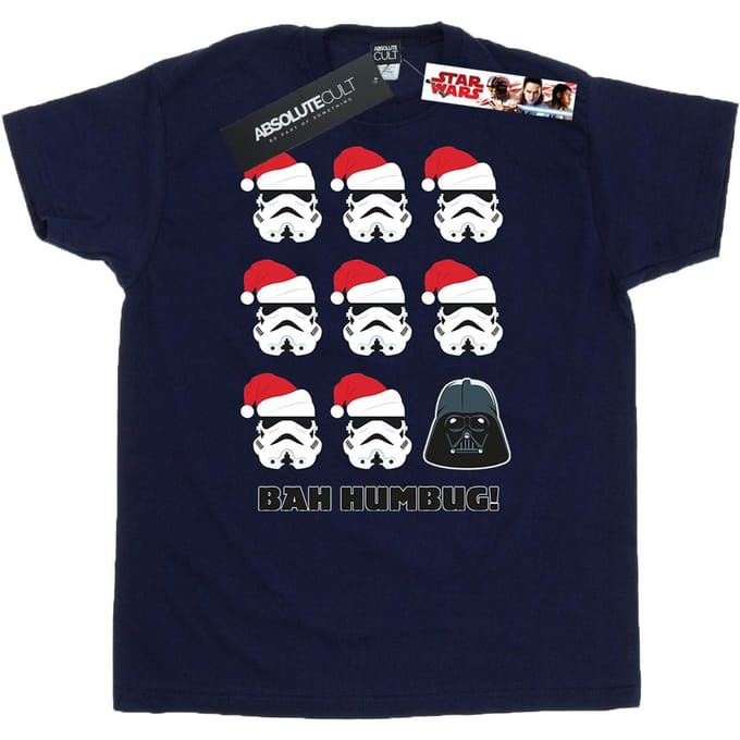 Star Wars Heren Kerstmis Humbug T-Shirt (Marineblauw)