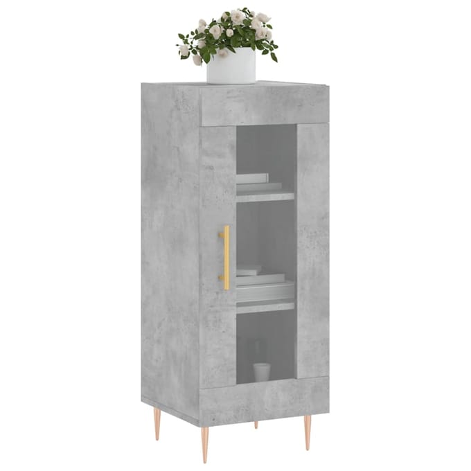 vidaXL - Dressoir - 34,5x34x90 - cm - bewerkt - hout - betongrijs