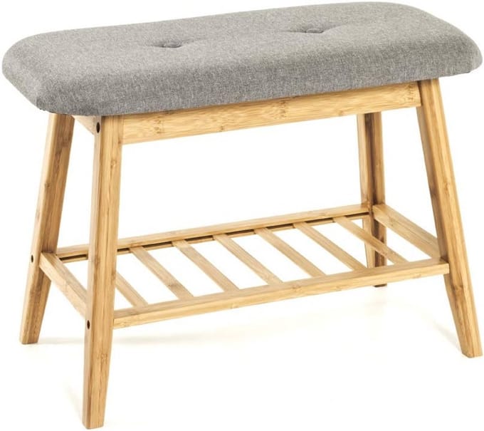 Schoenenbank van Bamboe - Boheemse Stijl - 60 cm breed